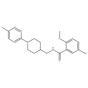 5-Chloro-2-methoxy-N-[[1-(6-methylpyridazin-3-yl)piperidin-4-yl]methyl]benzamide结构式