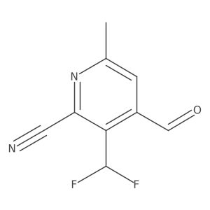3-(Difluoromethyl)-4-formyl-6-methylpicolinonitrile结构式
