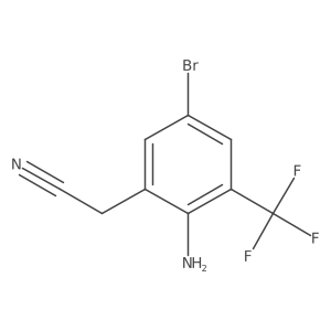 2-(2-Amino-5-bromo-3-(trifluoromethyl)phenyl)acetonitrile结构式