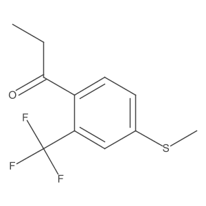 1-(4-(Methylthio)-2-(trifluoromethyl)phenyl)propan-1-one Structure
