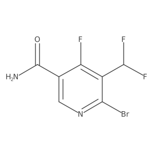 6-bromo-5-(difluoromethyl)-4-fluoro-pyridine-3-carboxamide Structure
