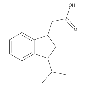 2-[(1S,3S)-3-(propan-2-yl)-2,3-dihydro-1H-inden-1-yl]acetic acid Structure