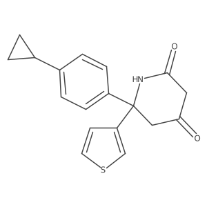 6-(4-Cyclopropylphenyl)-6-(3-thienyl)-2,4-piperidinedione Structure