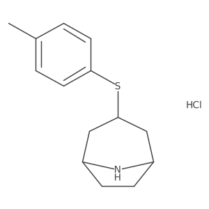 3-[(4-Methylphenyl)sulfanyl]-8-azabicyclo[3.2.1]octane hydrochloride结构式