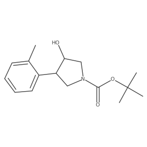 Tert-butyl 3-hydroxy-4-(2-methylphenyl)pyrrolidine-1-carboxylate Structure