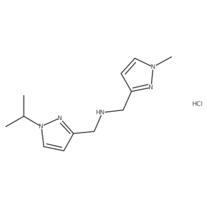 1-(1-isopropyl-1H-pyrazol-3-yl)-N-[(1-methyl-1H-pyrazol-3-yl)methyl]methanamine Structure