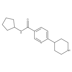 N-cyclopentyl-6-(piperidin-4-yl)pyridine-3-carboxamide Structure
