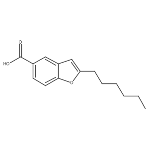 2-Hexyl-5-benzofurancarboxylic acid结构式