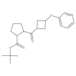 Tert-butyl 2-(3-(pyridin-3-yloxy)azetidine-1-carbonyl)pyrrolidine-1-carboxylate Structure