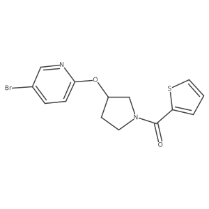 (3-((5-Bromopyridin-2-yl)oxy)pyrrolidin-1-yl)(thiophen-2-yl)methanone Structure