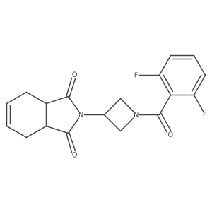 2-(1-(2,6-difluorobenzoyl)azetidin-3-yl)-3a,4,7,7a-tetrahydro-1H-isoindole-1,3(2H)-dione Structure