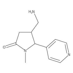 rac-(4R,5S)-4-(aminomethyl)-1-methyl-5-(pyridin-4-yl)pyrrolidin-2-one Structure