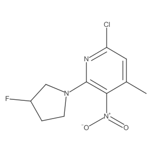 6-Chloro-2-(3-fluoropyrrolidin-1-yl)-4-methyl-3-nitropyridine Structure