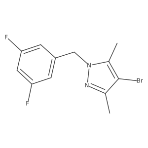 4-Bromo-1-(3,5-difluorobenzyl)-3,5-dimethyl-1H-pyrazole Structure