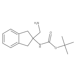 tert-butyl N-[2-(aminomethyl)-2,3-dihydro-1H-inden-2-yl]carbamate Structure