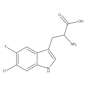 (S)-2-Amino-3-(6-chloro-5-fluoro-1H-indol-3-yl)propanoic acid结构式