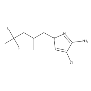 4-chloro-1-(4,4,4-trifluoro-2-methylbutyl)-1H-pyrazol-3-amine Structure