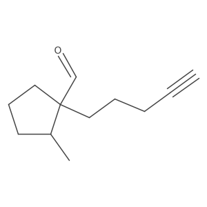 2-Methyl-1-(pent-4-yn-1-yl)cyclopentane-1-carbaldehyde Structure