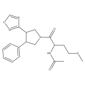 N-(1-(3-(1,2,4-oxadiazol-3-yl)-4-phenylpyrrolidin-1-yl)-4-(methylthio)-1-oxobutan-2-yl)acetamide Structure