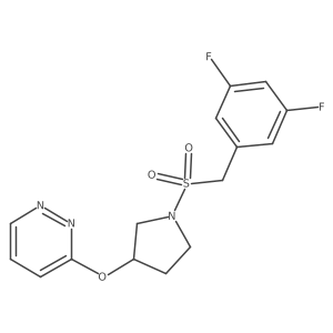 3-((1-((3,5-Difluorobenzyl)sulfonyl)pyrrolidin-3-yl)oxy)pyridazine Structure