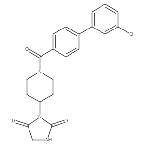 3-(1-(3'-Chloro-[1,1'-biphenyl]-4-carbonyl)piperidin-4-yl)imidazolidine-2,4-dione Structure