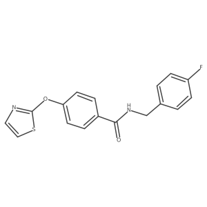 N-(4-fluorobenzyl)-4-(thiazol-2-yloxy)benzamide结构式
