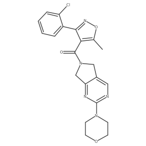 (3-(2-chlorophenyl)-5-methylisoxazol-4-yl)(2-morpholino-5H-pyrrolo[3,4-d]pyrimidin-6(7H)-yl)methanone结构式
