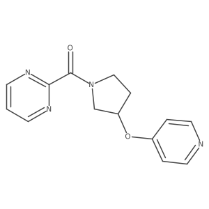 (3-(Pyridin-4-yloxy)pyrrolidin-1-yl)(pyrimidin-2-yl)methanone Structure