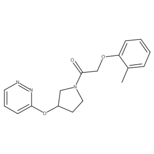 1-(3-(Pyridazin-3-yloxy)pyrrolidin-1-yl)-2-(o-tolyloxy)ethanone Structure