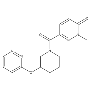 2-methyl-6-(3-(pyridazin-3-yloxy)piperidine-1-carbonyl)pyridazin-3(2H)-one结构式