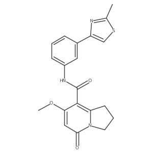 7-methoxy-N-(3-(2-methylthiazol-4-yl)phenyl)-5-oxo-1,2,3,5-tetrahydroindolizine-8-carboxamide结构式
