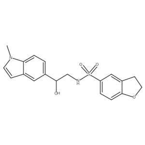 N-(2-hydroxy-2-(1-methyl-1H-indol-5-yl)ethyl)-2,3-dihydrobenzofuran-5-sulfonamide结构式