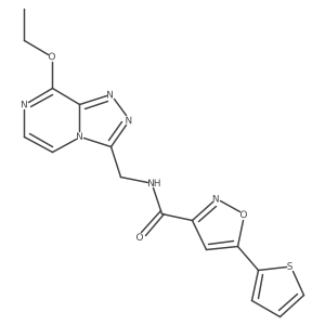 N-((8-ethoxy-[1,2,4]triazolo[4,3-a]pyrazin-3-yl)methyl)-5-(thiophen-2-yl)isoxazole-3-carboxamide结构式