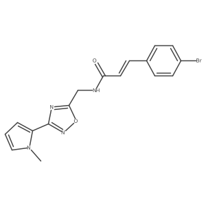 (E)-3-(4-bromophenyl)-N-((3-(1-methyl-1H-pyrrol-2-yl)-1,2,4-oxadiazol-5-yl)methyl)acrylamide Structure