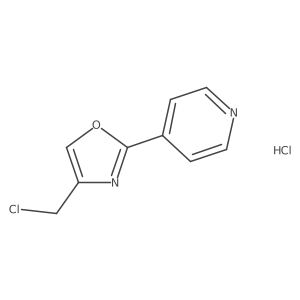 4-[4-(Chloromethyl)-1,3-oxazol-2-yl]pyridine hydrochloride Structure