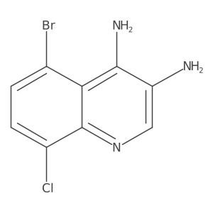 5-Bromo-8-chloroquinoline-3,4-diamine Structure