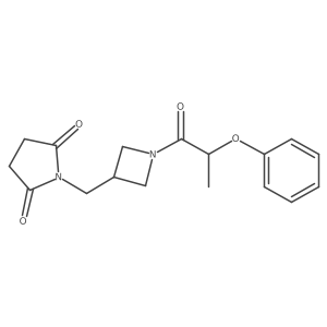 1-{[1-(2-Phenoxypropanoyl)azetidin-3-yl]methyl}pyrrolidine-2,5-dione结构式