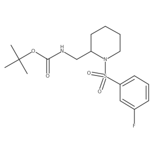 tert-butyl N-{[1-(3-fluorobenzenesulfonyl)piperidin-2-yl]methyl}carbamate Structure