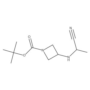 Tert-butyl 3-((1-cyanoethyl)amino)azetidine-1-carboxylate结构式