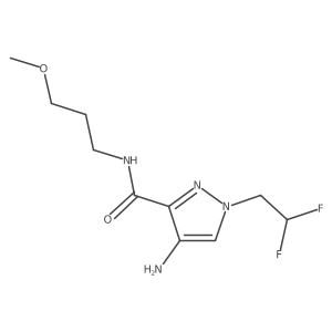 4-Amino-1-(2,2-difluoroethyl)-N-(3-methoxypropyl)-1H-pyrazole-3-carboxamide Structure
