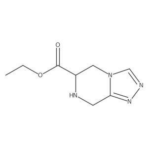 Ethyl 5,6,7,8-tetrahydro-[1,2,4]triazolo[4,3-a]pyrazine-6-carboxylate结构式
