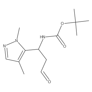 tert-butyl N-[(1R)-1-(1,4-dimethyl-1H-pyrazol-5-yl)-3-oxopropyl]carbamate Structure