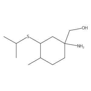 [1-Amino-4-methyl-3-(propan-2-ylsulfanyl)cyclohexyl]methanol结构式