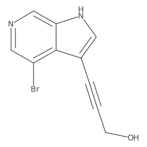3-{4-bromo-1H-pyrrolo[2,3-c]pyridin-3-yl}prop-2-yn-1-ol结构式