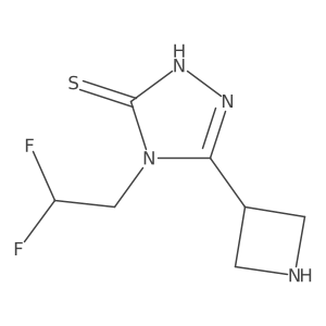 5-(azetidin-3-yl)-4-(2,2-difluoroethyl)-4H-1,2,4-triazole-3-thiol Structure