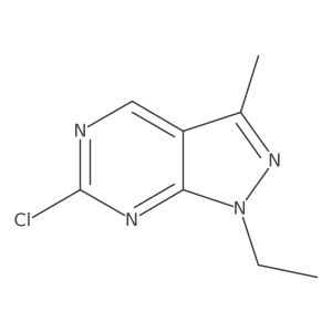 6-chloro-1-ethyl-3-methyl-1H-pyrazolo[3,4-d]pyrimidine结构式