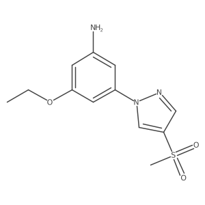 3-ethoxy-5-(4-methanesulfonyl-1H-pyrazol-1-yl)aniline Structure