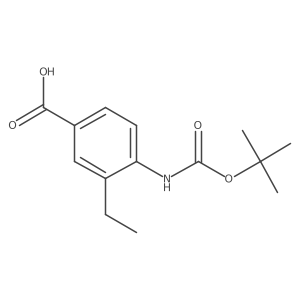 4-((tert-Butoxycarbonyl)amino)-3-ethylbenzoic acid结构式