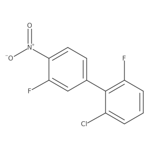 4-(2-Chloro-6-fluorophenyl)-2-fluoro-1-nitrobenzene结构式