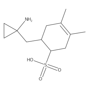 6-[(1-Aminocyclopropyl)methyl]-3,4-dimethylcyclohex-3-ene-1-sulfonic acid Structure